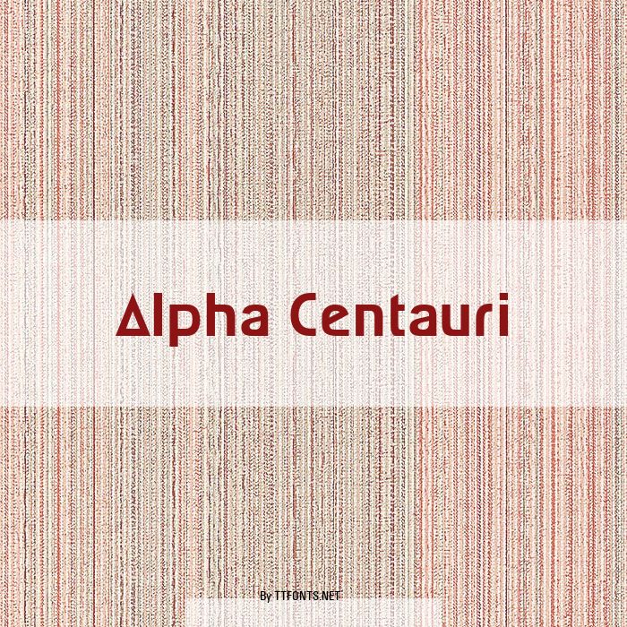 Alpha Centauri example